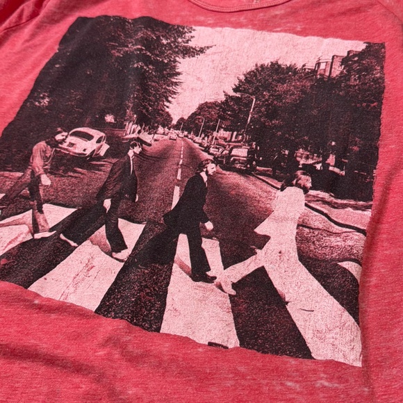 The Beatles Abbey Road Womens Loose Fit Tie Dye Top by Trunk - Picture 2 of 10